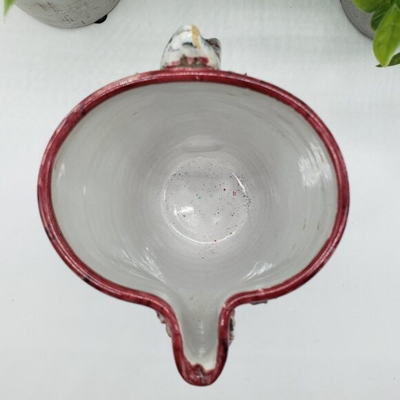 Italian Vintage 1960s Purple Grey Drip Brutalist Pottery Jug or Pitcher - Picture 3 of 9